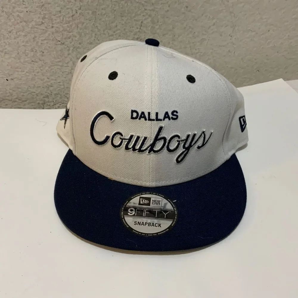New era Dallas Cowboys Script Hat with name embroidered MATT at the back